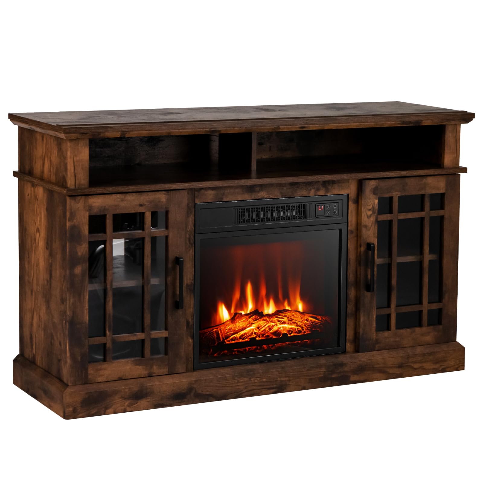 Electric Fireplace TV Stand for TVs Up to 50 Inch - Tangkula